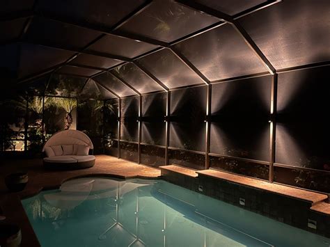 Enjoy your illuminated pool cage