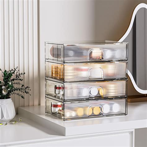 Stackable makeup drawers