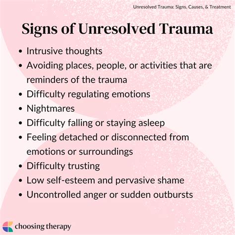 unresolved trauma