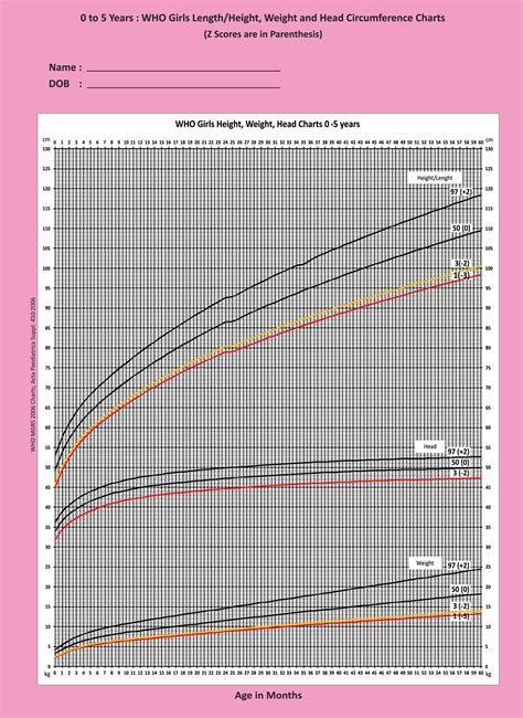 Download Girls Growth Chart (05 Years) ChartsTemplate