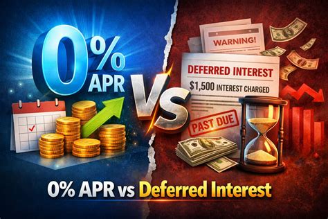 Difference between 0% APR and deferred interest
