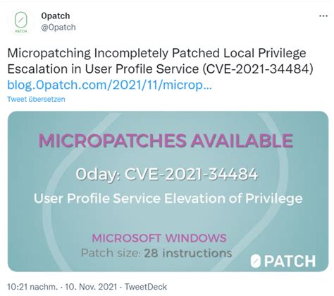 0Patch is going to fix this Windows vulnerability