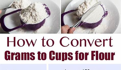 Convert Grams to Cups (without Sifting the Flour Cups