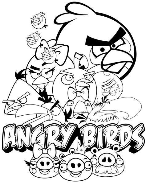 Angry Birds para colorir e imprimir!