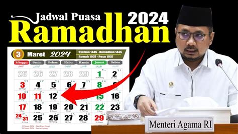 Puasa Ramadhan 2023 jatuh pada tanggal Jadwal Puasa Ramadhan 2023 1 Ramadhan 1444 H YouTube