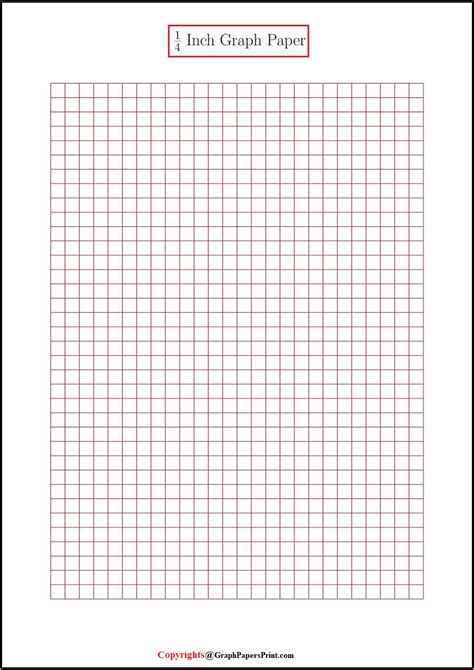 1/4 Inch Printable Graph Paper
