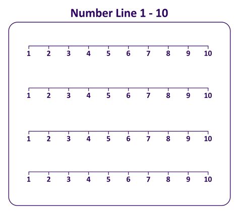 1 10 Number Line Printable