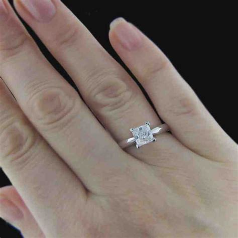 1 75 carat princess cut diamond engagement ring