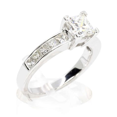 1 75 carat princess cut diamond engagement ring
