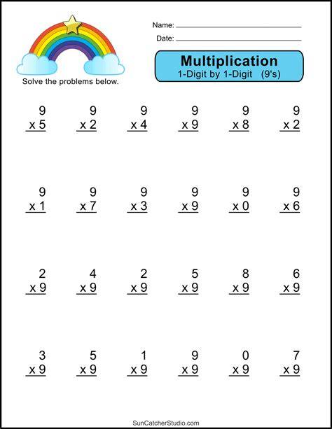 1 Digit Multiplication Worksheets – Free Printable Practice Sheets Pdf