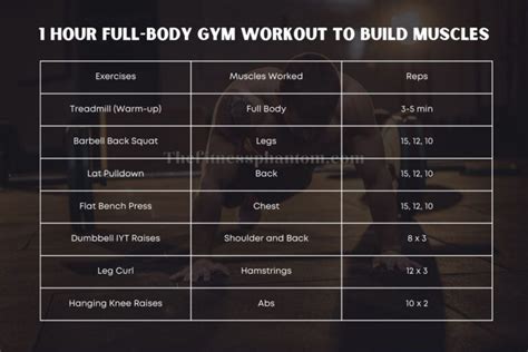 1 Hour Gym Workout Routines
