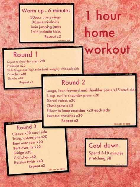 1 Hour Workout Plan To Lose Weight