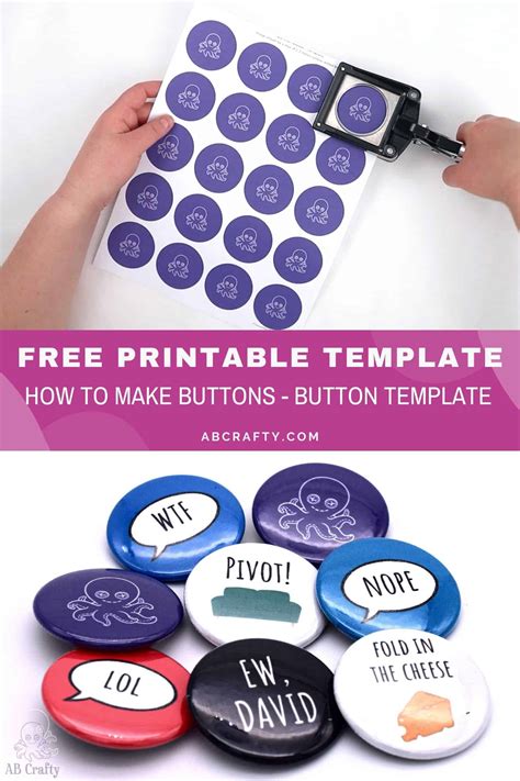 1 Inch Free Printable Button Designs