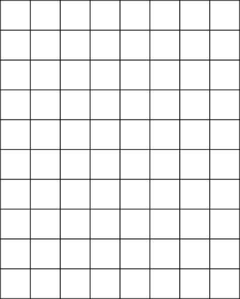1 Inch Graph Paper Free Printable
