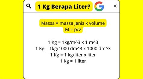 1 Liter Berapa Kg