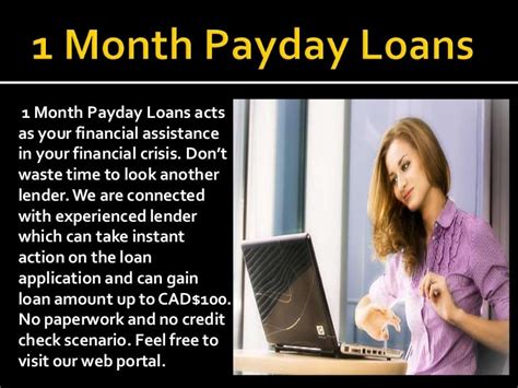 1 Month Payday Loans