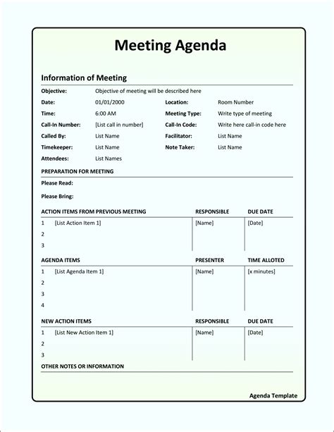 1 On 1 Meeting Agenda Template