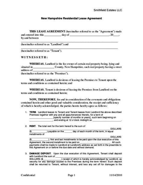 1 Page Contract Template