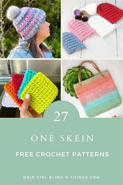 1 Skein Crochet Patterns Free