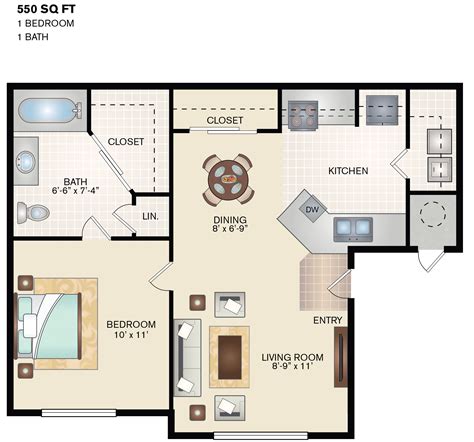 wasabed.com:1 bedroom 1 bath 950 sq ft floor plans