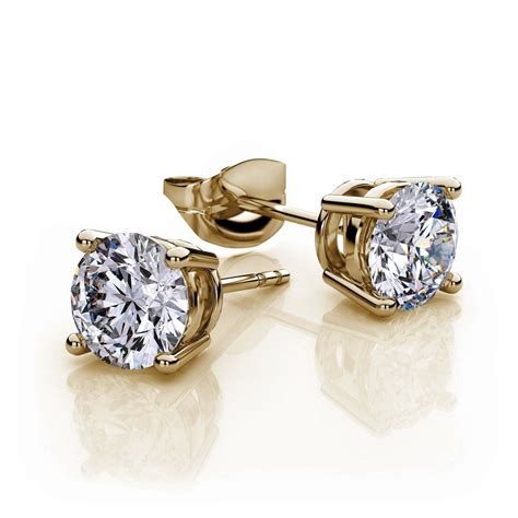 1 carat diamond earrings solitaire