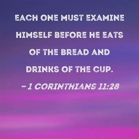 1 corinthians 11:28 meaning