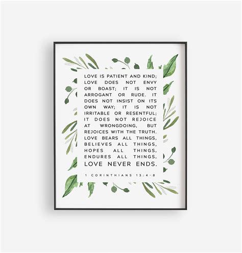 1 corinthians 13 4-8 wall art