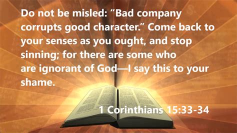 1 corinthians 15:33-34