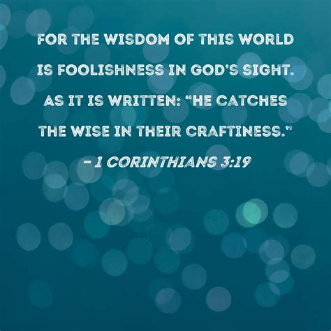 1 corinthians 3:19 meaning