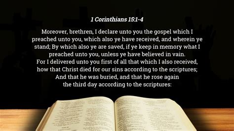1 corinthians gospel kjv 15 1-4