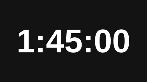 1 hour 45 minute timer