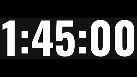 1 hour 45 minute timer