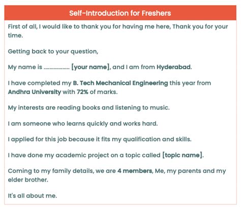 1 minute introduction video for interview sample