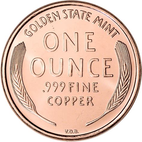 1 ounce copper coin value