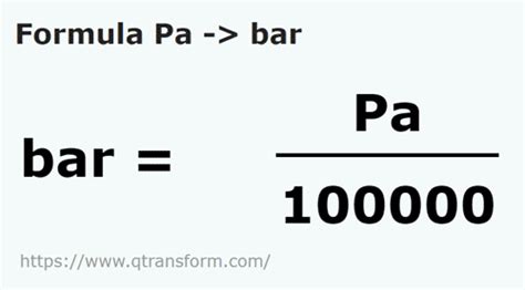 1 pascal is equal to how many bar