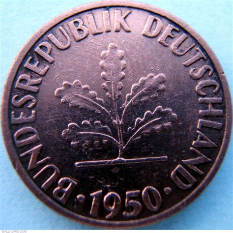 1 Pfennig 1950 Value