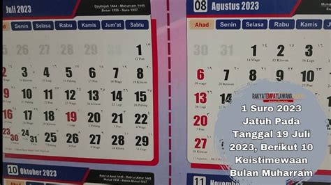 1 Suro 2023 Jatuh Pada Tanggal: Inilah Informasi Lengkapnya