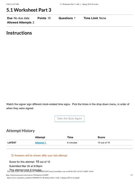 Worksheet Part 3 Guide