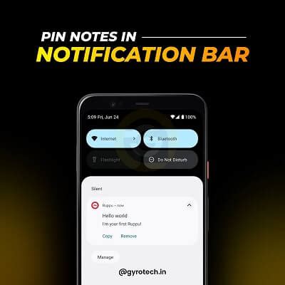1. Add Notes From Notification Bar