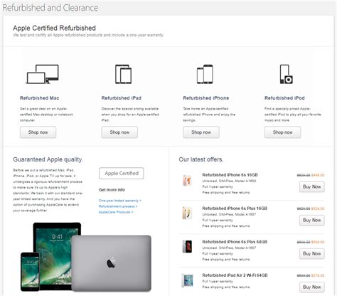 1. Apple Refurbished Store