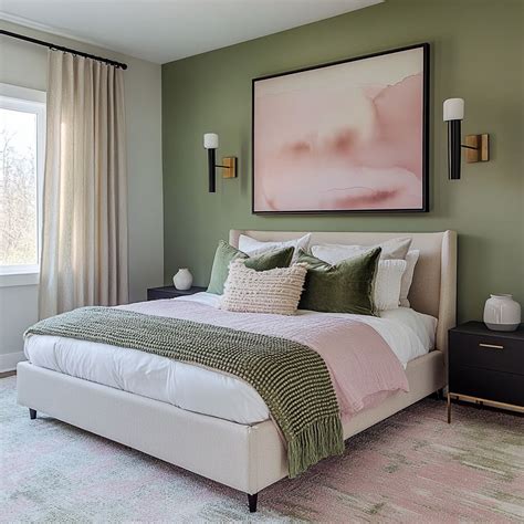 1. Be bolder with color in a modern bedroom