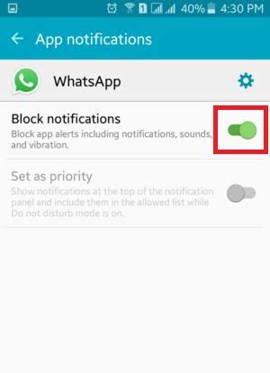 1. Block app notifications