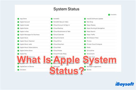 1. Check Apple System Status