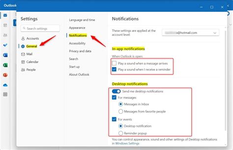 1. Check Outlook Notifications