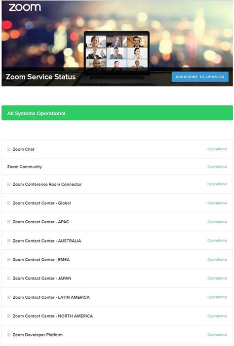 1. Check Zoom Server Status