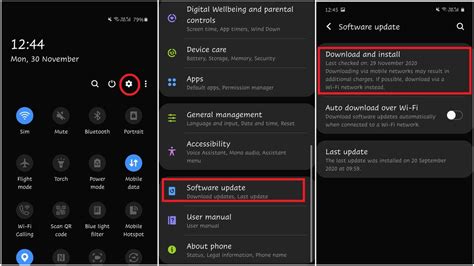 1. Check for Android System Software Updates