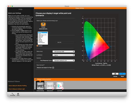 1. ColorChecker Display (X-Rite i1Display Studio)