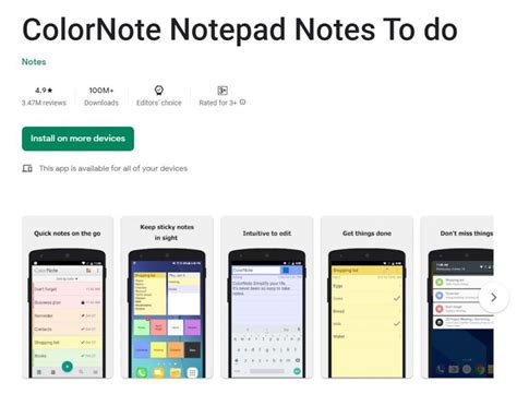 1. ColorNote Notepad Notes To do