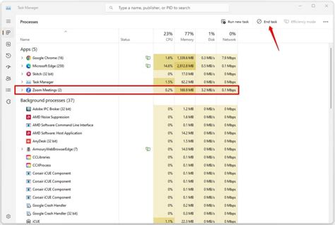 1. Completely Close Zoom from Task Manager