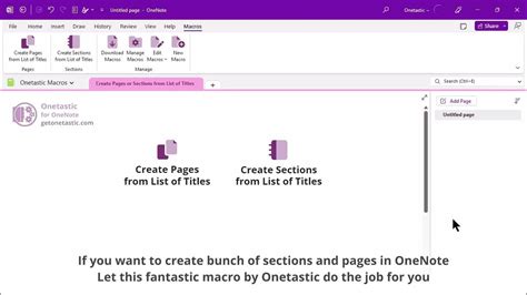 1. Create pages and sections
